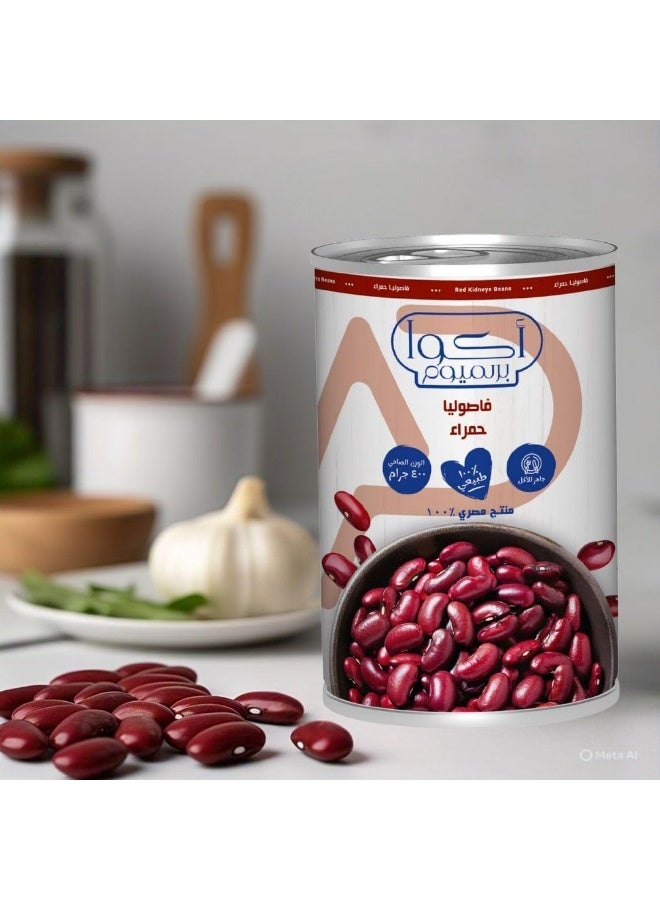 Aqua Premium Red Kidney Beans 400g – Premium Canned Beans, Rich in Protein & Fiber, Ready-to-Eat - Image 2